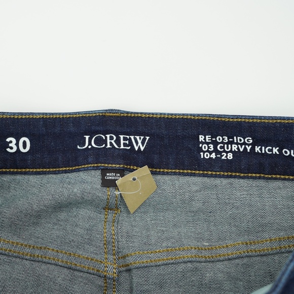 New JCREW Sz 30 Curvy Cropped Kickout Jean 2003 Super-Stretch Raw Hem $128 CC530 - Picture 6 of 6